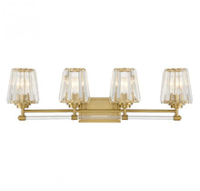 Load image into Gallery viewer, Garnet 4-Light Bathroom Vanity Light in Warm Brass