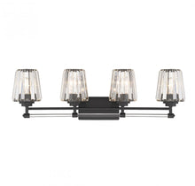 Load image into Gallery viewer, Garnet 4-Light Bathroom Vanity Light in Matte Black