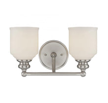 Load image into Gallery viewer, Melrose 2-Light Bathroom Vanity Light in Satin Nickel
