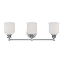 Load image into Gallery viewer, Melrose 3-Light Bathroom Vanity Light in Polished Chrome