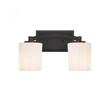 Load image into Gallery viewer, Whitney 2-Light Bathroom Vanity Light in Matte Black