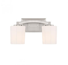 Load image into Gallery viewer, Whitney 2-Light Bathroom Vanity Light in Satin Nickel