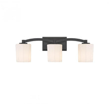 Load image into Gallery viewer, Whitney 3-Light Bathroom Vanity Light in Matte Black