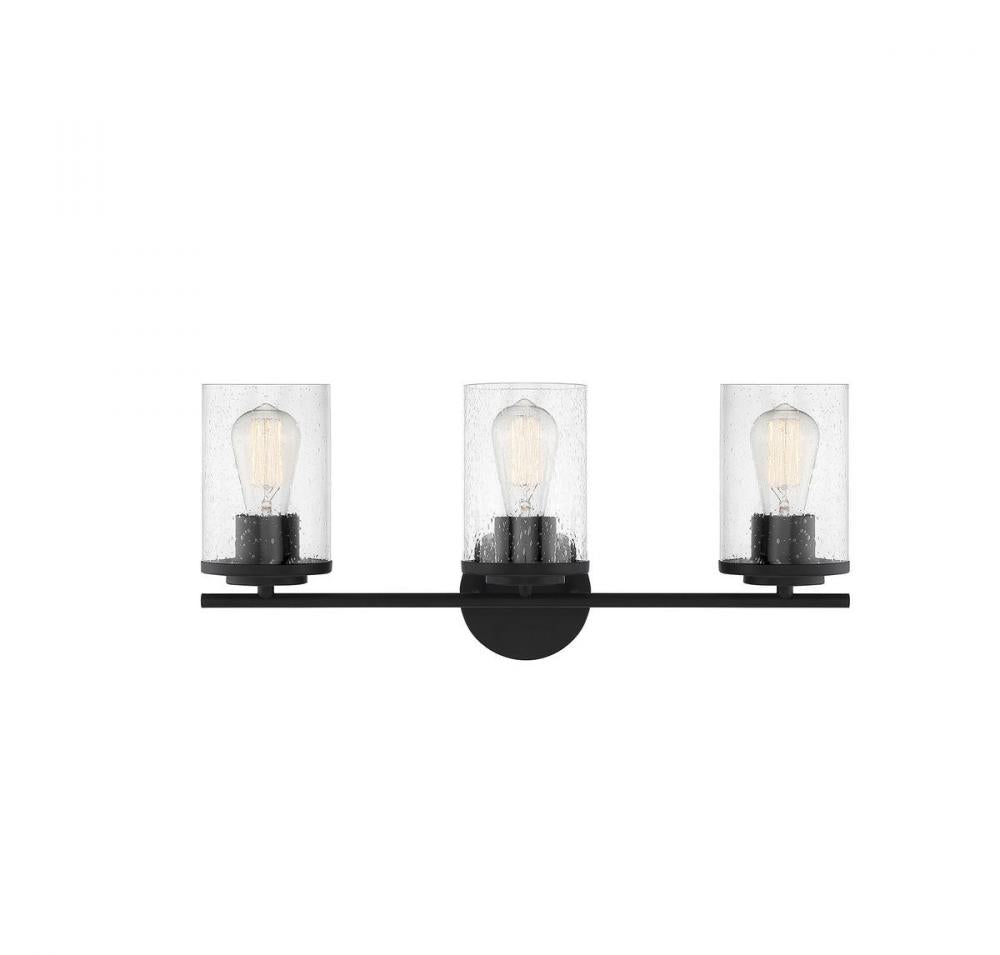 Marshall 3-Light Bathroom Vanity Light in
Matte Black