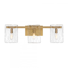 Load image into Gallery viewer, Genry 3-Light Bathroom Vanity Light in Warm Brass
