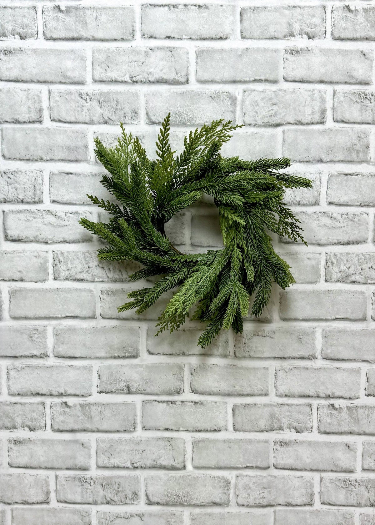 3.5"IN DIM, 12" OUT DIM - FRESH TOUCH SPRUCE & CEDAR CANDLE RING