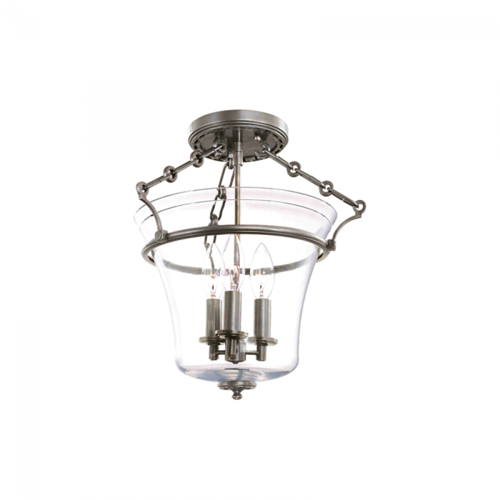 3 LIGHT SEMI FLUSH