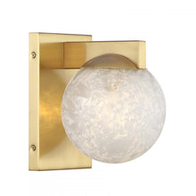 Load image into Gallery viewer, Darien 1-Light Wall Sconce in Warm Brass