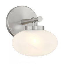 Load image into Gallery viewer, Barrow 1-Light Wall Sconce in Satin Nickel