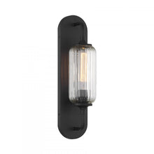 Load image into Gallery viewer, Holton 1-Light Wall Sconce in Matte Black