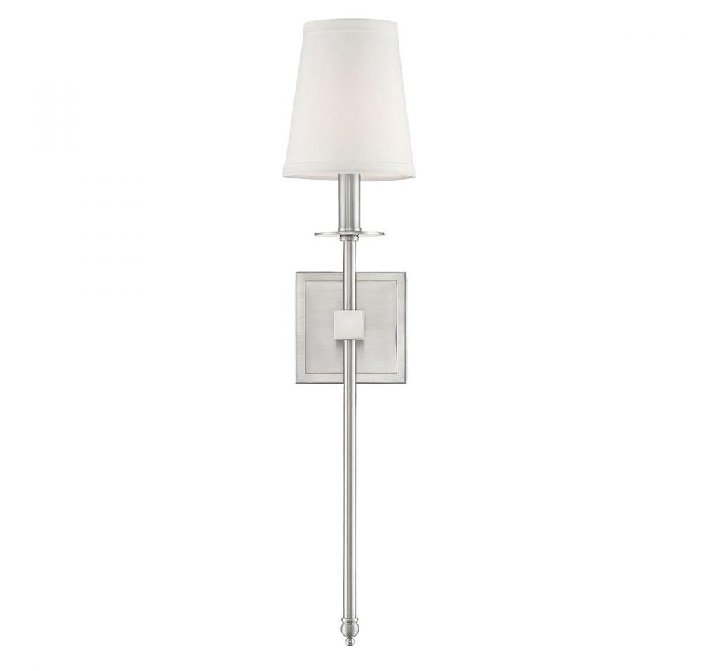 Monroe 1-Light Wall Sconce in Satin Nickel