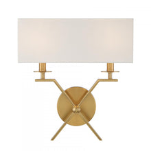 Load image into Gallery viewer, Arondale 2-Light Wall Sconce in Warm Brass