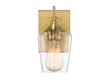 Load image into Gallery viewer, Octave 1-Light Wall Sconce in Warm Brass