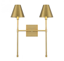 Load image into Gallery viewer, Jefferson 2-Light Wall Sconce in Warm Brass
