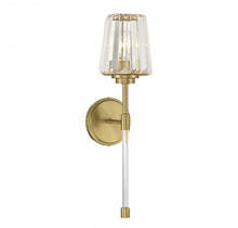 Load image into Gallery viewer, Garnet 1-Light Wall Sconce in Warm Brass
