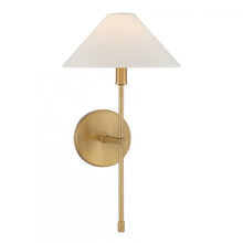 Load image into Gallery viewer, Avon 1-Light Wall Sconce in Warm Brass