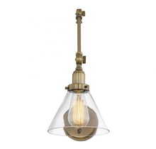 Load image into Gallery viewer, Drake 1-Light Adjustable Wall Sconce in Warm Brass