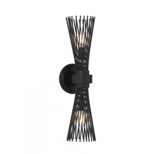 Load image into Gallery viewer, Longfellow 2-Light Wall Sconce in Matte Black