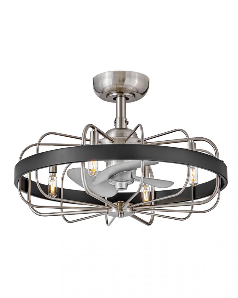 Eli 22" LED Fandelier - Nickel