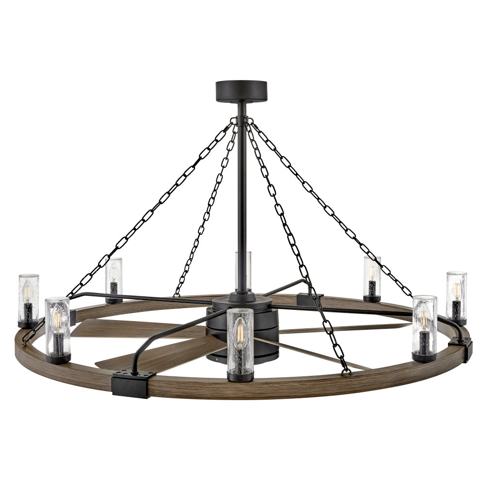 Sawyer 52" LED Smart Fandelier - Black