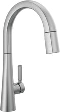 Load image into Gallery viewer, SINGLE HANDLE PULL-DOWN FAUCET IN ARCTIC STAINLESS LUMICOAT