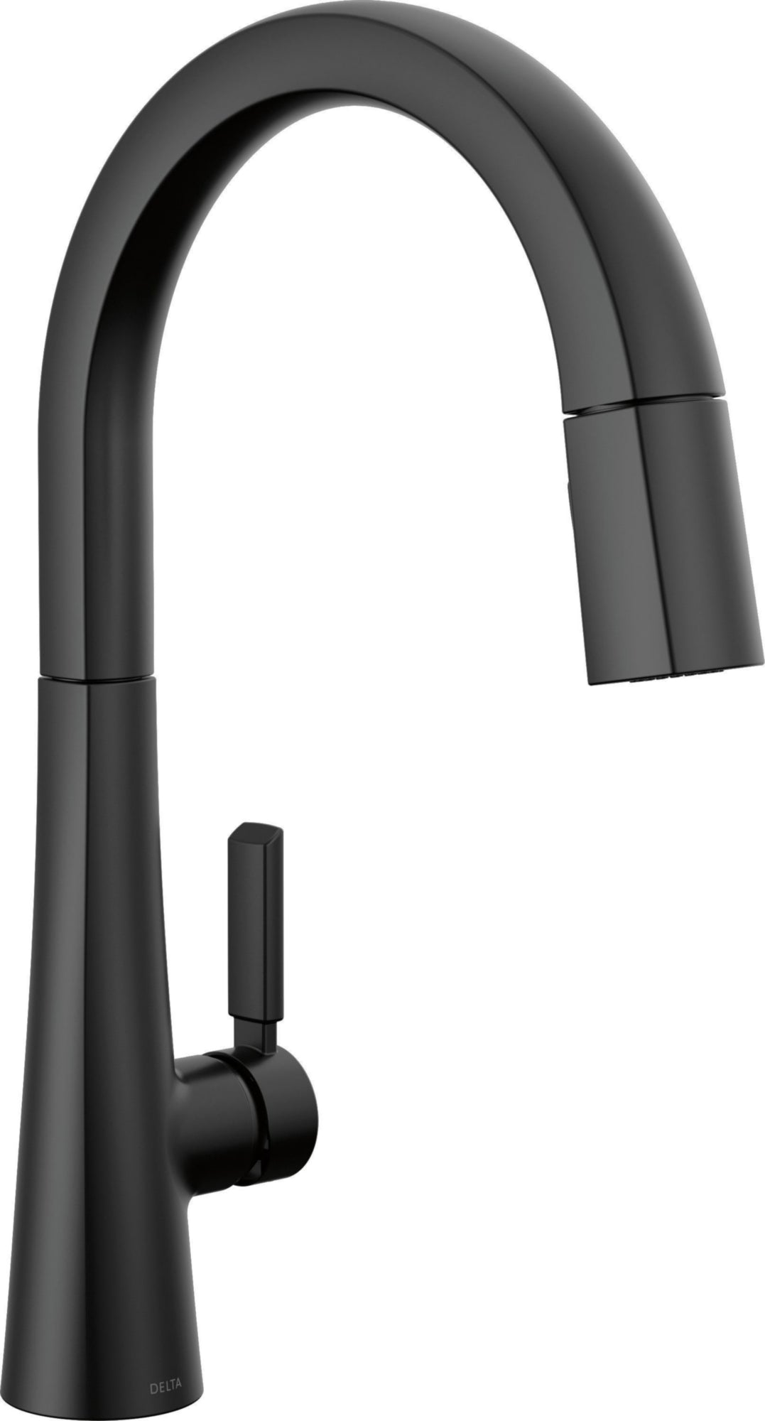 SINGLE HANDLE PULL-DOWN KITCHEN FAUCET IN MATTE BLACK