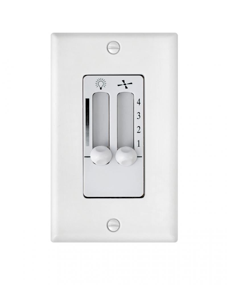 Wall Contol 4 Speed Dual Slide - White
