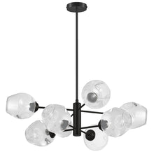 Load image into Gallery viewer, 8LT Chandelier, MB w/ Clear Glass