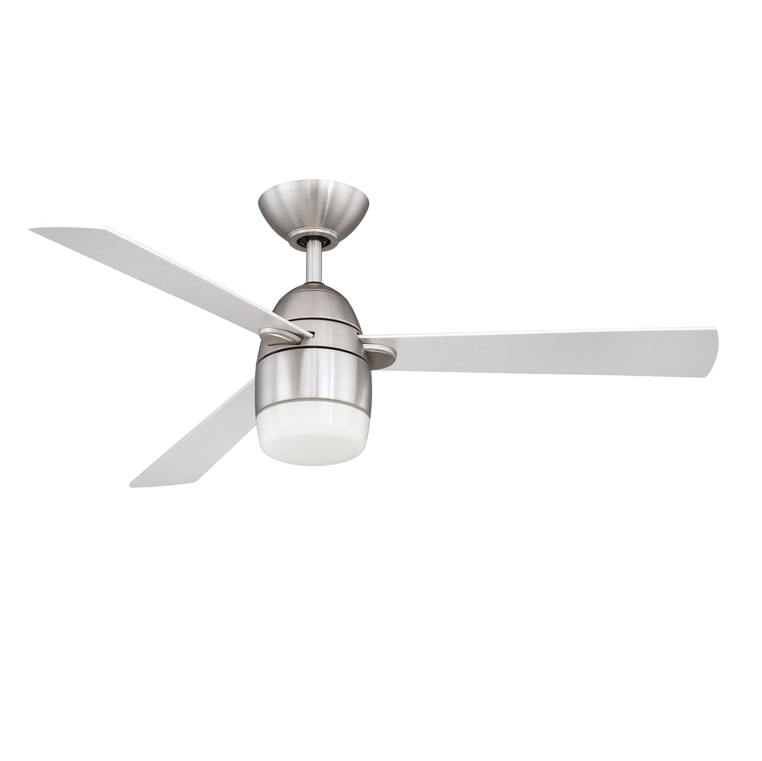 Antron 42 in. LED Satin Nickel Ceiling Fan - Satin Nickel with Silver blades