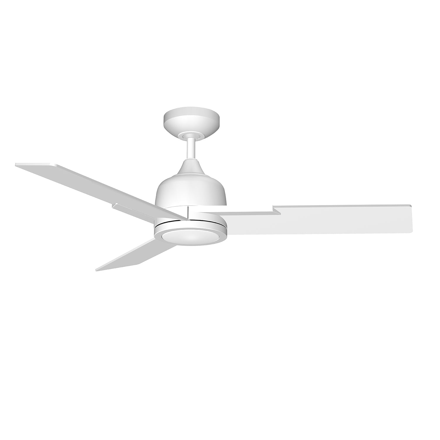 TRITON-44 44 in. Black & Satin Nickel Ceiling Fan - White