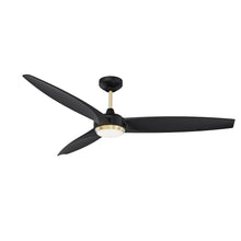 Load image into Gallery viewer, STELTRA 56 in. Matte Black Ceiling Fan - Black