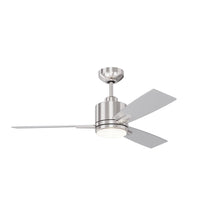 Load image into Gallery viewer, NUVEL 42 in. Matte Black Ceiling Fan - Satin Nickel