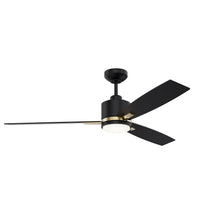 Load image into Gallery viewer, NUVEL 52 in. Matte Black Ceiling Fan - Black