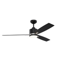 Load image into Gallery viewer, NUVEL 52 in. Matte Black Ceiling Fan - Black
