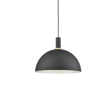 Load image into Gallery viewer, Archibald 16-in Black With Gold Detail 1 Light Pendant