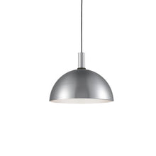 Load image into Gallery viewer, Archibald 16-in Brushed Nickel With Black Detail 1 Light Pendant