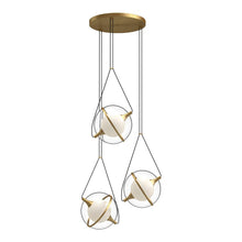 Load image into Gallery viewer, Aries 28-in Brushed Gold LED Chandeliers