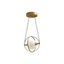 Load image into Gallery viewer, Aries 8-in Brushed Gold LED Pendant