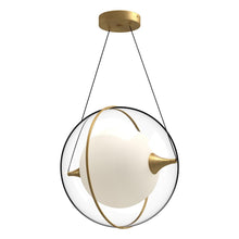 Load image into Gallery viewer, Aries 16-in Brushed Gold LED Pendant