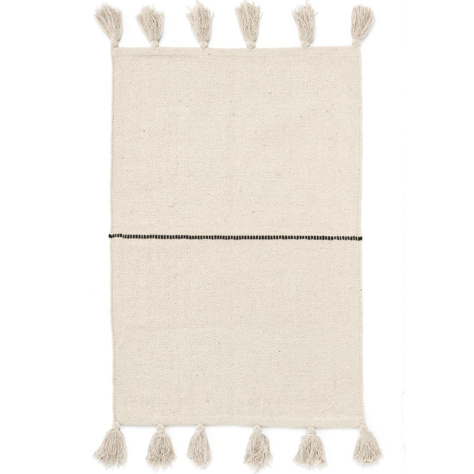 ROSEMARY RUG COTT 36X60 ECRU-BLACK