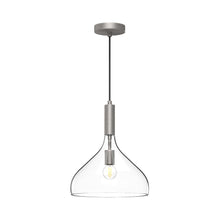 Load image into Gallery viewer, Belleview 12-in Brushed Nickel/Clear Glass 1 Light Pendant
