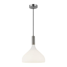 Load image into Gallery viewer, Belleview 12-in Brushed Nickel/Opal Glass 1 Light Pendant