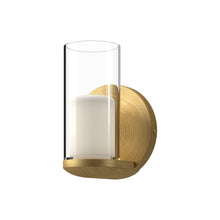 Load image into Gallery viewer, Birch 3-in Brushed Gold/Clear LED Wall Sconce