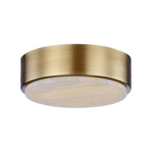 Load image into Gallery viewer, Blanco 8-in Vintage Brass/Alabaster LED Flush Mount