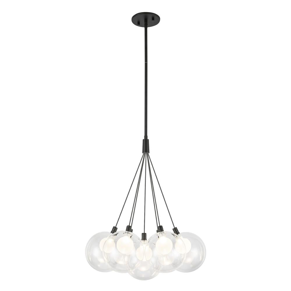 Bolla 16-in Black LED Chandelier