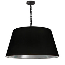 Load image into Gallery viewer, 1LT Brynn Large Pendant, BLK/SV Shade, Black