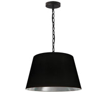 Load image into Gallery viewer, 1LT Brynn Small Pendant, BLK/SV Shade, Black