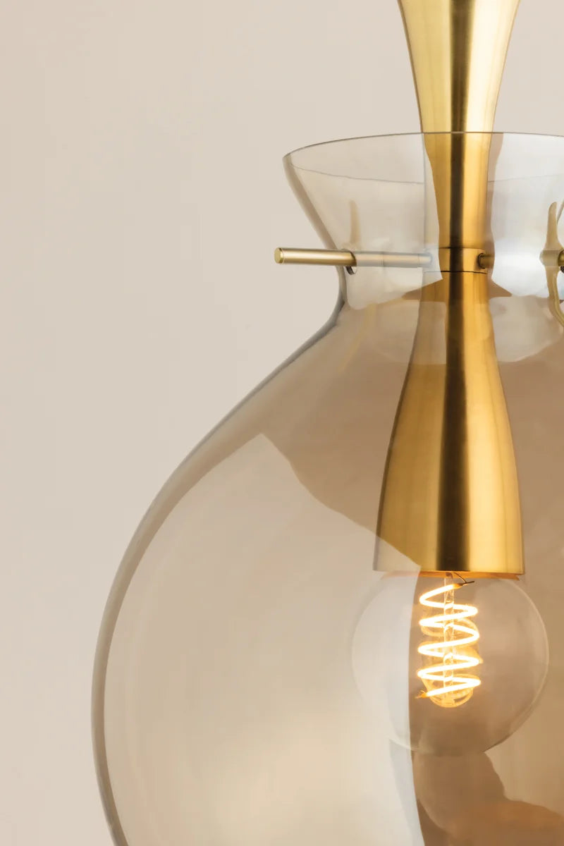 Benita Pendant in Aged Brass (2 Sizes)