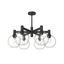 Load image into Gallery viewer, Castilla 29-in Clear Glass/Matte Black 6 Lights Chandeliers