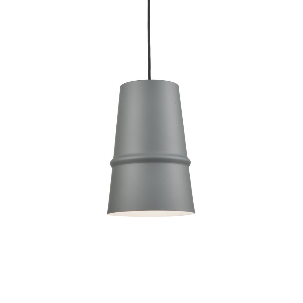 Castor 8-in Gray 1 Light Pendant